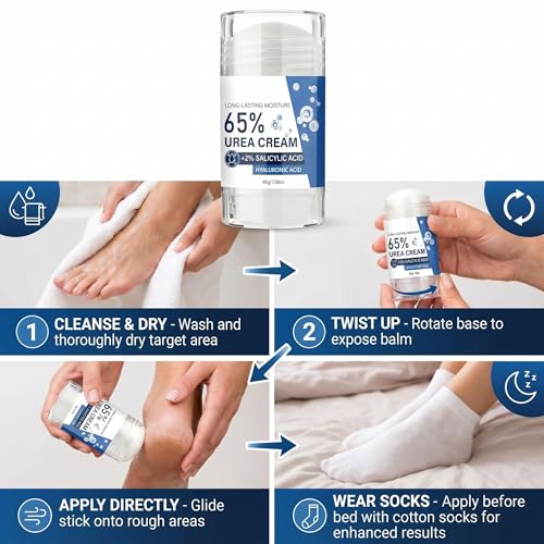 Grospe 65% Urea Foot Cream Stick with Salicylic Acid, 1.58 Oz
