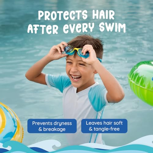 Fresh Monster Swim Shampoo for Kids ? Clarifying Shampoo for Chlorine & Salt Water Removal ? Tear-Free, Sulfate-Free, Gentle Post-Swim Hair Wash for Swimmers, 8.5 oz