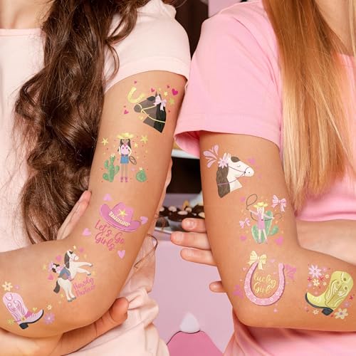 Cheerland 108Pcs Cowgirl Temporary Tattoos Party Favors