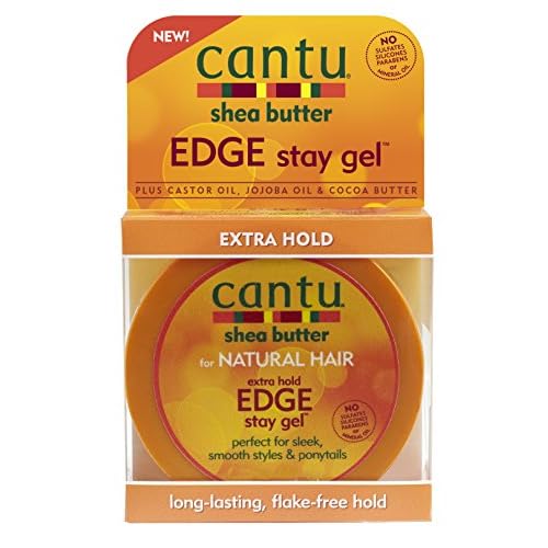 Dr Teal's Cantu Shea Butter Extra Hold Edge Stay Gel, 6.75 Ounce (Pack of 3)