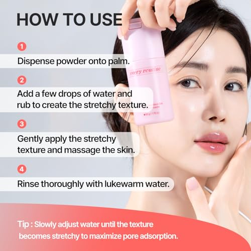 Stretch & Glow Black Salt Cleansing Powder ? Powder-to-Foam Exfoliating Cleanser with Hawaiian Black Salt & Kaolin, Pore-Clearing Daily Face Wash (50 g / 1.76 oz)