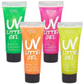 UV Glitter Body Paint Gel - 4 Colors Glow Set
