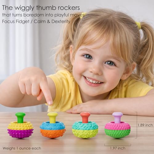 Silicone Thumb Rocker Fidget Toys - 4PCS Stress Relief Gadgets