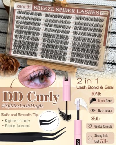 Zenotti DD Curl Spider Lash Clusters Kit - Wispy Natural Extensions