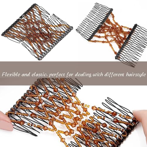Magic Hair Comb 5-Pack Elastic Double Comb Hair Clips