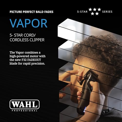 Wahl 5-Star Vapor Cordless Clipper with F32 Fadeout Blade