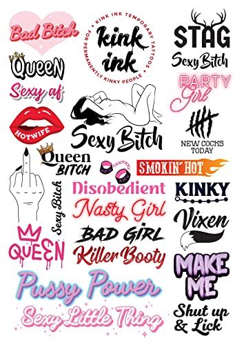 24 Temporary Tattoos by Kink Ink