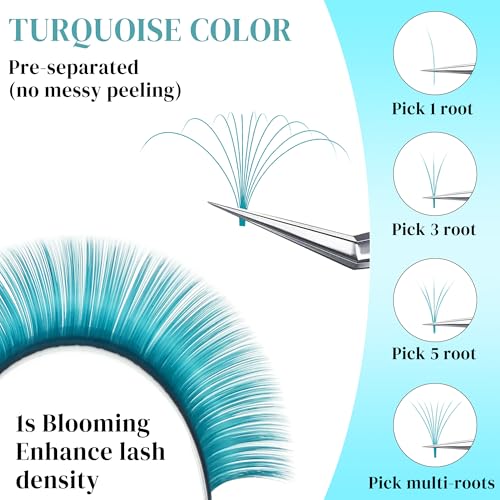 CoMango Colored Lash Extensions C Curl 8-14mm Mixed Tray