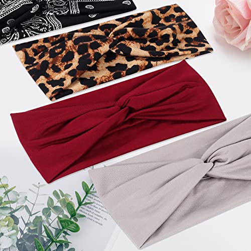12-Pack Wide Elastic Headbands for Women – Sports & Yoga