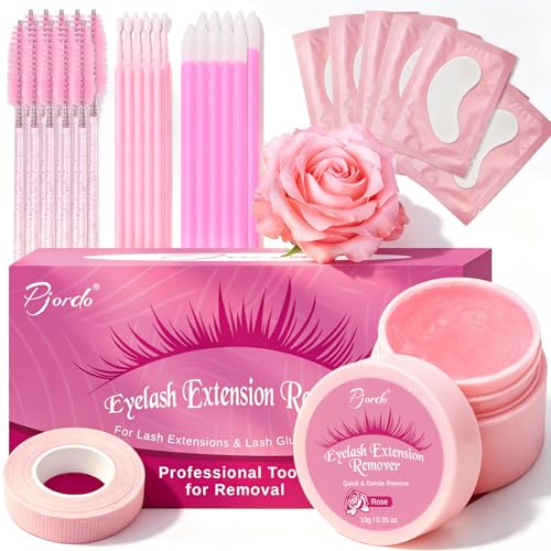 Pjordo Eyelash Extension Remover Cream Kit - 10g with 40 Tools