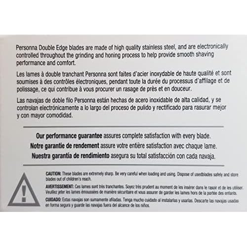 Personna Double Edge Razor Blades in White Wrapper 100 count