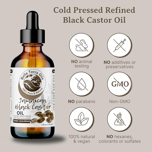Bella Terra Oils - Black Castor Oil 16oz - A Symphony of Nutrients, Unveiling the Secret of Luxuriant Skin