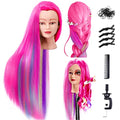 FABA Mannequin Head with Colorful Hair 26-28" | Braiding Practice Head