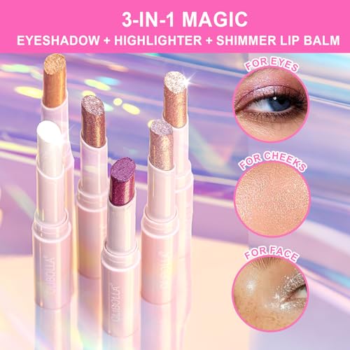 Metallic Shimmer Eyeshadow Stick - Waterproof & Long Lasting