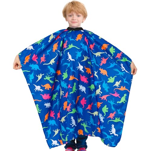 Kids Dinosaur Waterproof Haircut Cape - Adjustable Child Barber Apron