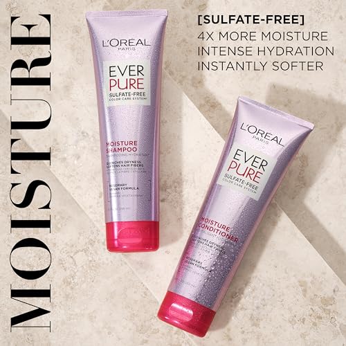 L'Oreal EverPure Moisture Shampoo & Conditioner Set, Sulfate-Free, 17 Fl Oz