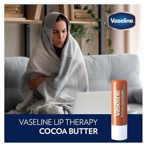 Vaseline Lip Therapy Variety 4-Pack ? Cocoa Butter + Aloe Vera Moisturizing Lip Balm with Vitamin E, 0.16 Oz Ea