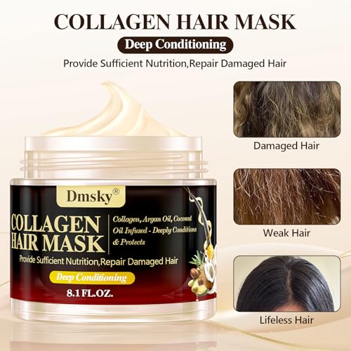 Dmsky Keratin & Collagen Hair Mask - 16.2oz Deep Conditioning Treatment