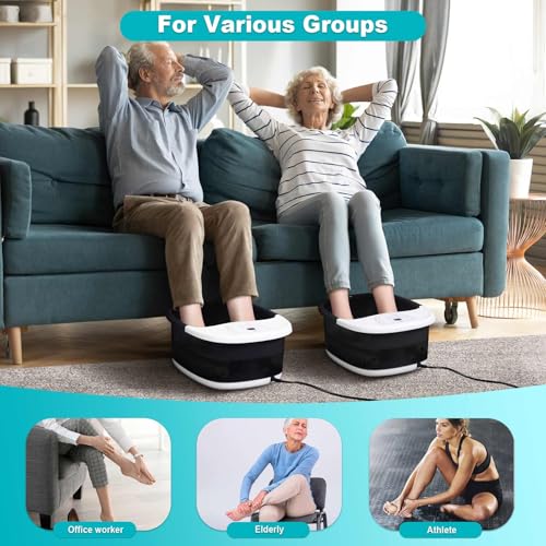 Foot Spa Bath Massager with Heat & 22 Massage Rollers
