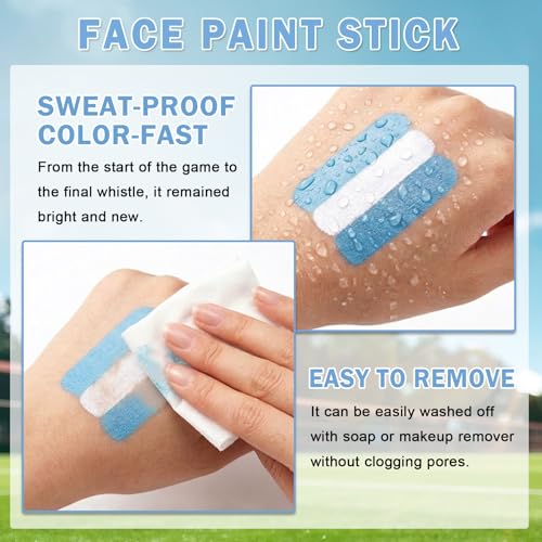 Rosawee Blue & White Face Paint Stick for Sports Fans