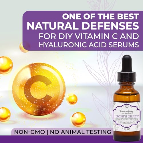 Leucidal¢ç SF COMPLETE Broad Spectrum Protection Cosmetic Ingredient for DIY Vitamin C Ascorbic Acid & Hyaluronic Acid Powder Serum, Facial Lotion & Other Formulations, 1 oz RESURRECTIONbeauty