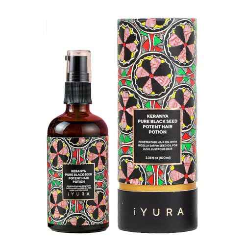 Keranya Pure Black Seed Potent Hair Potion ? Ayurvedic Hair Oil for Shinier Looking Hair ? Lightweight, Colorless Formula Suitable for All Hair Types ? 3.38 fl oz
