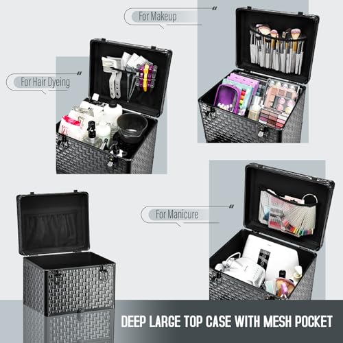 Yueieoun Salon Cart with 3 Drawers & Wheels - Rolling Makeup Trolley