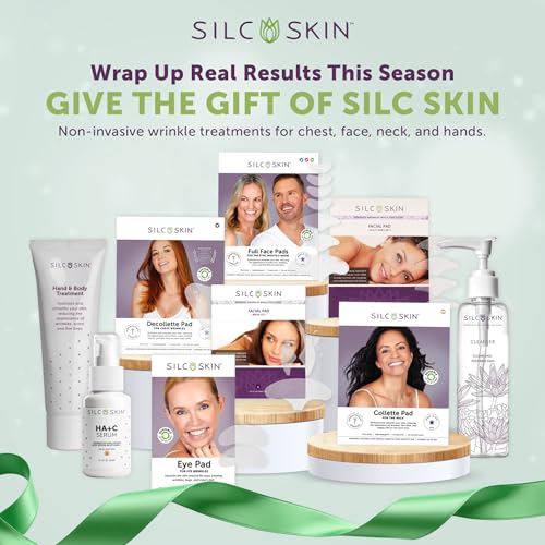 Silc Skin Decollette Pad Medical Grade Chest Wrinkle Patches For Sleep Lines And Sun Damage, Reusable Silicone Chest Pad, Holiday Beauty Gift For Women, 60 Day Supply
