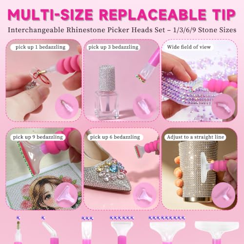 30 Pcs Diamond Painting Pen Set with Sorting Trays - Rhinestone Art Tools