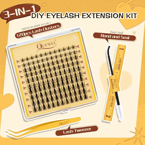 Manga Lash Clusters Kit 120pcs 10-18mm with Bond & Seal