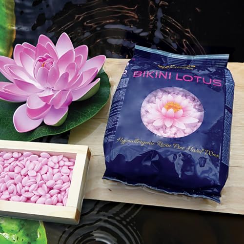 Waxness Bikini Lotus Hard Wax Beads 0.8 lb (400 g) ? Rosin-Free Stripless Wax for Bikini and Sensitive Areas, Professional Use ? Made in Italy