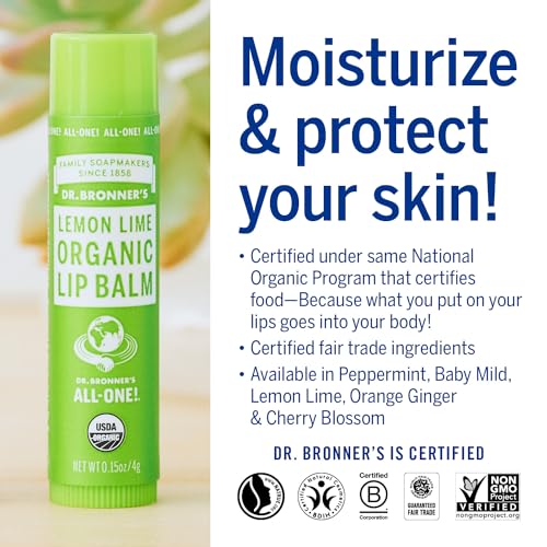 Dr. Bronners Lemon Lime Lip Balm, 4 GR