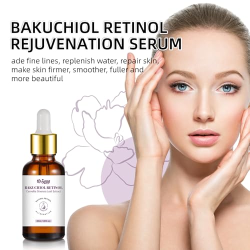 Bakuchiol Retinol Serum, 2 PCS Retinol Rejuvenation Serum for Anti Aging & Reduce Wrinkles, Fine Lines & Sagging, Moisturising Skin, 2.02 fl.oz