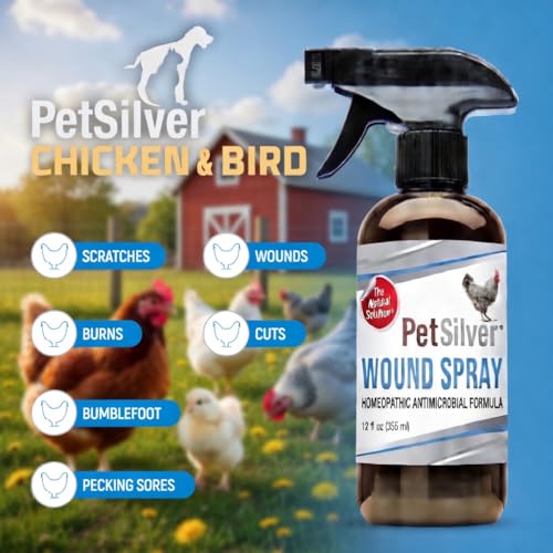 PetSilver Chicken Wound Spray - Natural Healing Solution for Birds