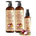Onion Rosemary Biotin Hair Care Set – Shampoo, Conditioner & Scalp Serum