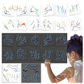 56 Pcs Kpop Glow in Dark Temporary Tattoos with Laser Foil