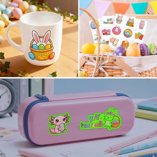 Glow in Dark Temporary Tattoos for Kids, 95 PCS Easter Basket Stuffers