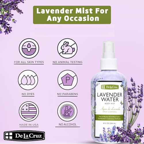 De La Cruz Lavender Body Mist Spray - 8 fl oz
