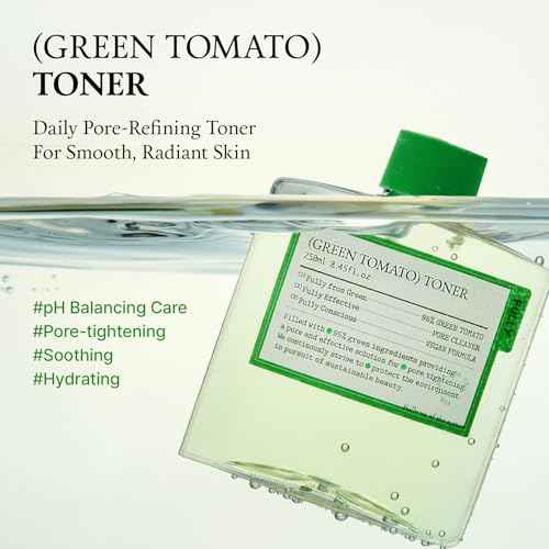 FULLY Green Tomato Toner, Pore Tightening with 95% Green Tomato Extract and VIT C, Skin Soothing and Hydrating, Fragrance Free, Vegan & Dermatologically Tested, 8.45 fl.oz