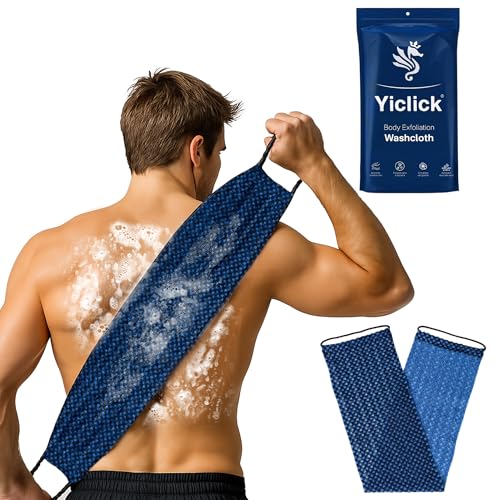 Yiclick Dual-Textured Exfoliating Washcloth - 35.4" Back Scrubber