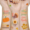 Thanksgiving Temporary Tattoos - 12 Sheets Turkey Party Favors
