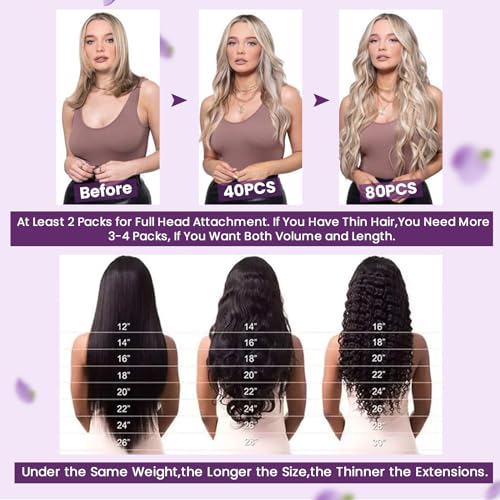 LaaVoo Tape in Hair Extensions Human Hair Ombre Light Brown to Ash Blonde Mix Platinum Blonde Balayage Hair Extensions Tape in Real Human Hair 16 inch Tape in Extensions Straight Thick Ends 20pcs/50g