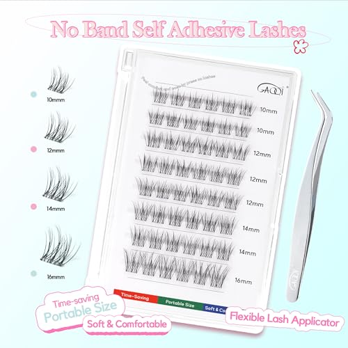Self Adhesive Eyelash Clusters No Band 10-16mm Wispy