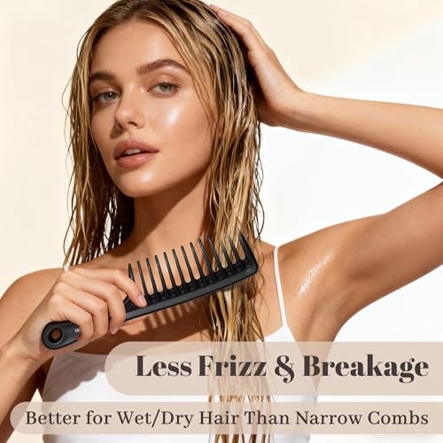 Wide Tooth Comb for Curly & Thick Hair Detangler