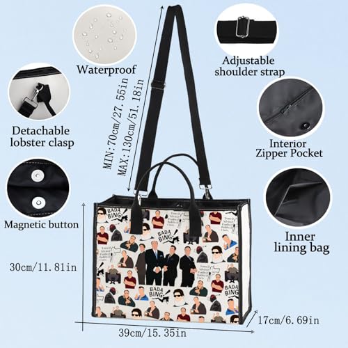 BWWKTOP Tony Cosmetic Makeup Bag Carmela Fans Inspired Gifts Tony & Silvio & Paulie & Bobby & Chris Merch (BAND BG)