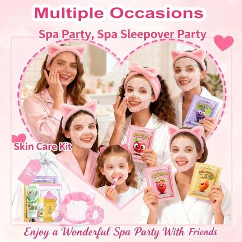 110-Piece Spa Party Favors Set for Girls & Sleepovers