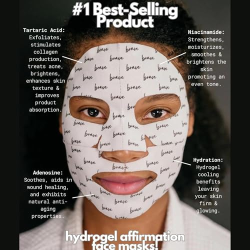 HumanKINDglow Hydrogel Face Mask ? Hydrating Overnight Korean Facial Mask for Firming, Tightening & Radiant Skin | Clean, Vegan | Includes a Hidden Affirmation for Inner Glow