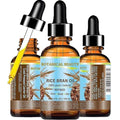 Botanical Beauty RICE BRAN OIL 100% Pure Natural Refined Undiluted Cold Pressed Carrier Oil for Face, Skin, Body, Hair, Massage, Nails. (4 Fl Oz)