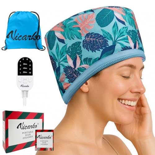 VICARKO Hair Steamer Cap with 10 Heat Settings & Timer