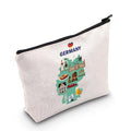MEIKIUP Germany Travel Cosmetic Bag Germany Travel Memory Map Gift Berlin Honeymoon Gift Germany Souvenir Bag Germany Vacation Gift (Map Germany Bag)
